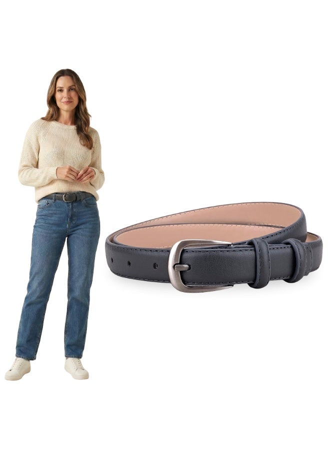 Classic Milano Women's Belt with Gift Box | Faux Leather Ladies Belt for Dresses, Jeans & Gowns | Stylish Womens Belt | Adjustable Girls Belt | Belt for Women with Elegant Buckle